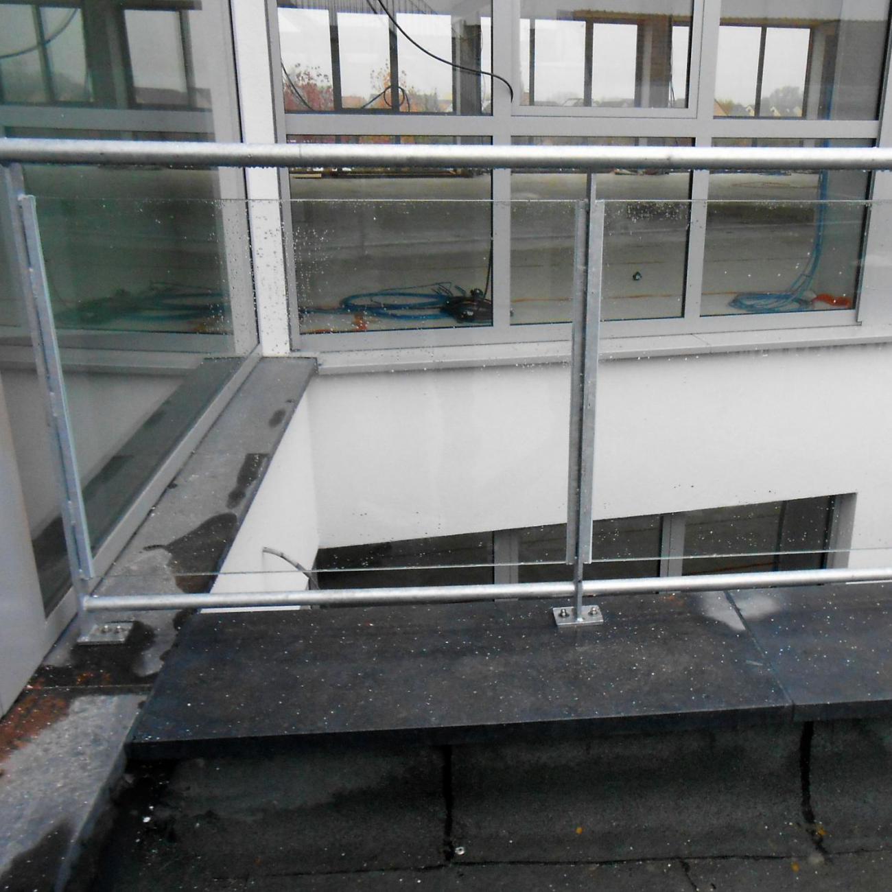 glazen buitenbalustrade