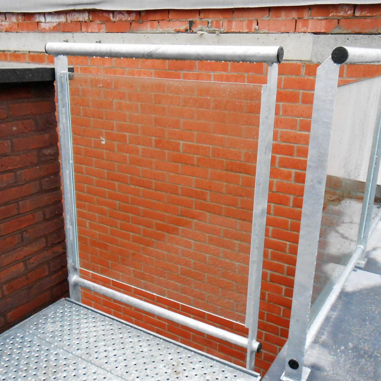 glazen buitenbalustrade