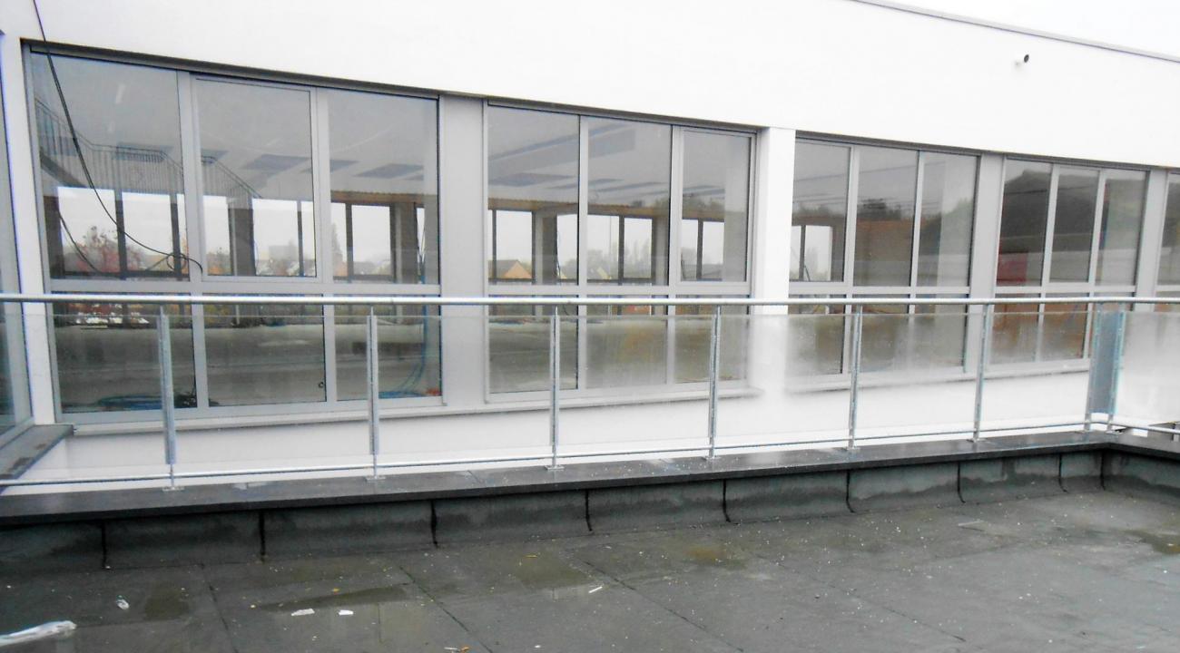 Glazen balustrade