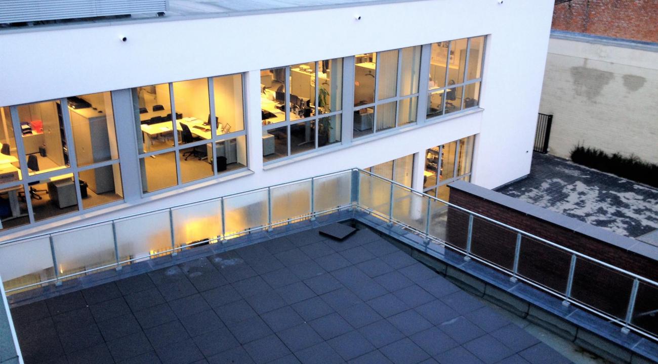 Glazen balustrade