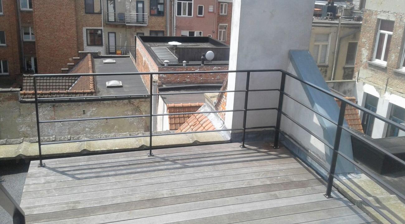 stalen terrasbalustrade