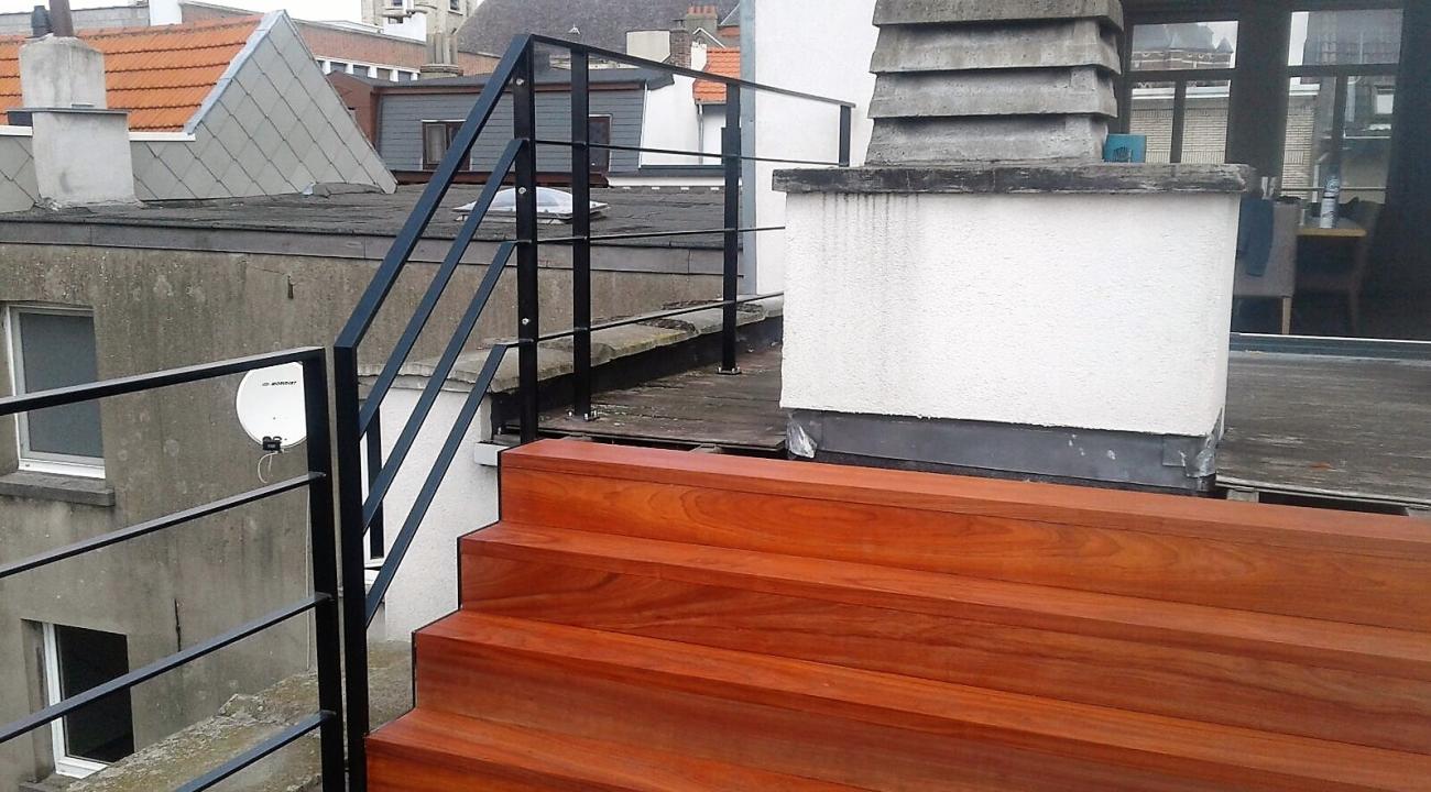 stalen terrasbalustrade